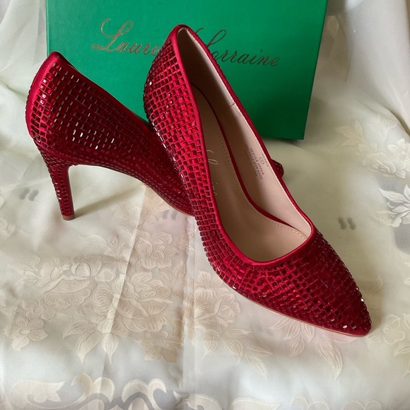 Lauren Lorraine Shoes - Lauren Lorraine Red Dazzled Pumps. SIZE 9. New in box.